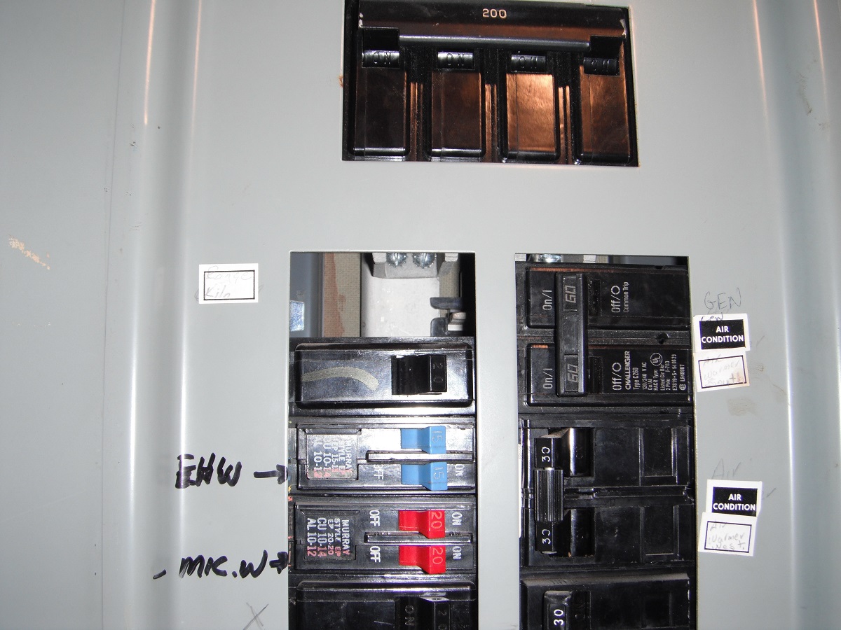 Knock out missing on the electrical panel. Safety Hazard. "Orland Hills Home Inspection"