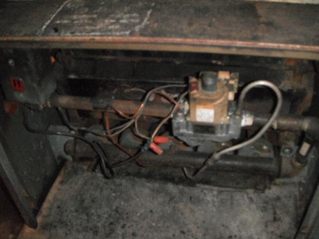 Very old and dirty forced air furnace. ( Lockport Home Inspection Photos)
