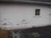 Severly Peeling paint on the garage. Countryside Home inspection