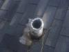 Deterorated annd cracked lead flashing on plumbling vent "Oak Park Home Inspection"